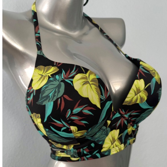 Victorias Secret Nwt Swim Bikini Top Long Line Strappy Sides Bombshell +2 Cups - Picture 4 of 7
